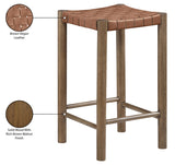 Entwine Vegan Leather Upholstered Counter Stool — 77028-C - Brown - 77028Brown-C Infographic