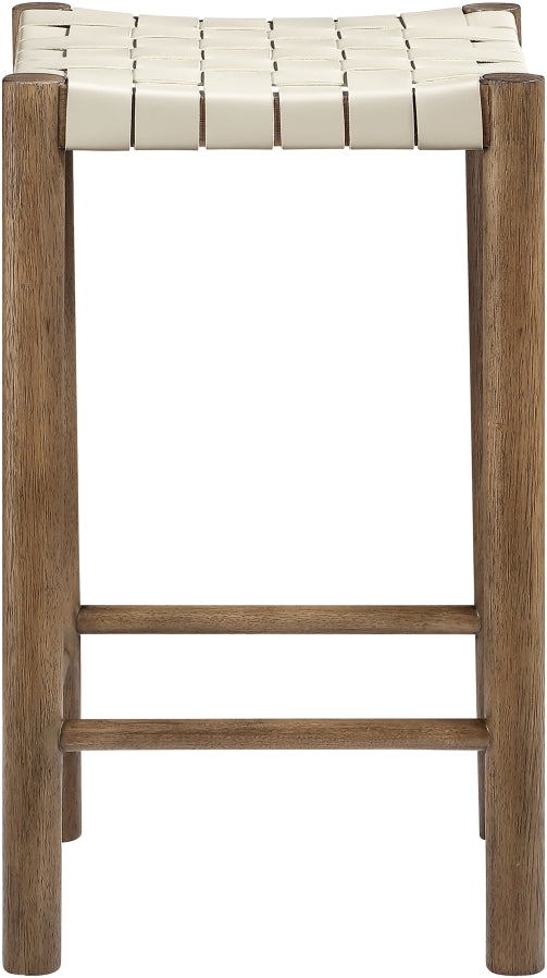 Entwine Vegan Leather Upholstered Counter Stool — 77028-C - Cream - 77028Cream-C alternate view 2