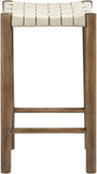 Entwine Vegan Leather Upholstered Counter Stool — 77028-C - Cream - 77028Cream-C alternate view 2