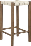 Entwine Vegan Leather Upholstered Counter Stool — 77028-C - Cream - 77028Cream-C alternate view 3
