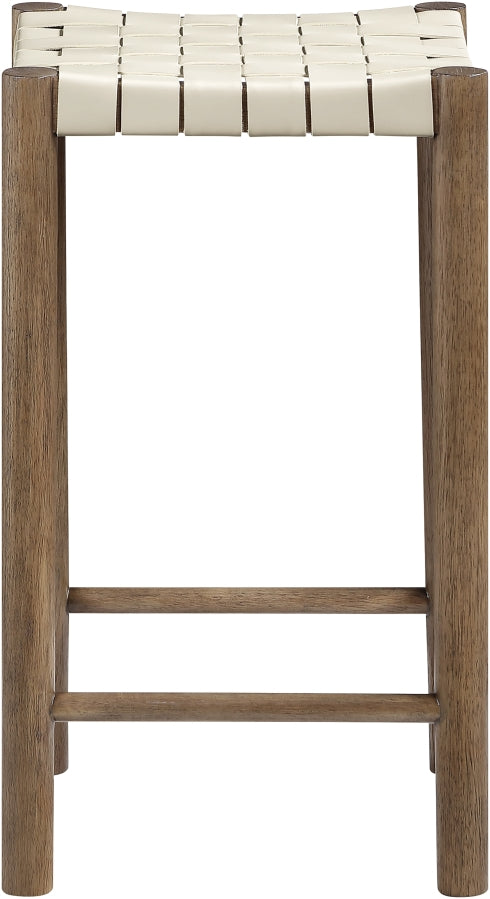 Entwine Vegan Leather Upholstered Counter Stool — 77028-C - Cream - 77028Cream-C alternate view 4