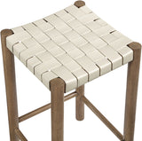 Entwine Vegan Leather Upholstered Counter Stool — 77028-C - Cream - 77028Cream-C alternate view 5