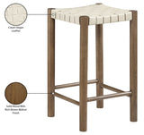 Entwine Vegan Leather Upholstered Counter Stool — 77028-C - Cream - 77028Cream-C Infographic