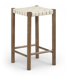 Entwine Vegan Leather Upholstered Counter Stool — 77028-C - Cream - 77028Cream-C