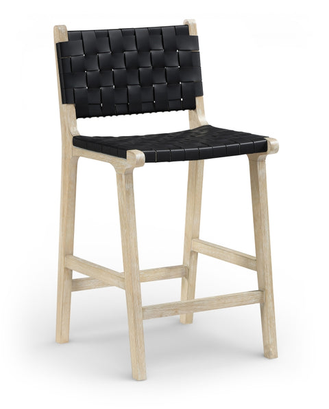 Entwine Vegan Leather Upholstered Counter Stool — 77029-C