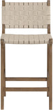 Entwine Vegan Leather Upholstered Counter Stool — 77030-C - Beige - 77030Beige-C alternate view 2