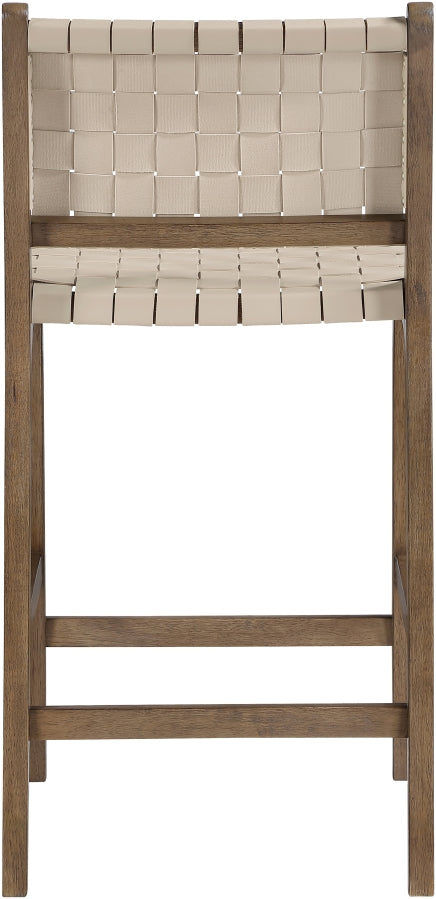Entwine Vegan Leather Upholstered Counter Stool — 77030-C - Beige - 77030Beige-C alternate view 4
