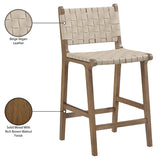 Entwine Vegan Leather Upholstered Counter Stool — 77030-C - Beige - 77030Beige-C Infographic