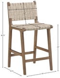 Entwine Vegan Leather Upholstered Counter Stool — 77030-C - Beige - 77030Beige-C Dim