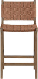 Entwine Vegan Leather Upholstered Counter Stool — 77030-C - Brown - 77030Brown-C alternate view 2