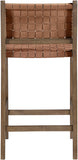 Entwine Vegan Leather Upholstered Counter Stool — 77030-C - Brown - 77030Brown-C alternate view 4