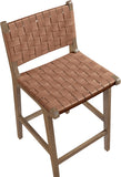 Entwine Vegan Leather Upholstered Counter Stool — 77030-C - Brown - 77030Brown-C alternate view 5
