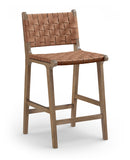 Entwine Vegan Leather Upholstered Counter Stool — 77030-C - Brown - 77030Brown-C