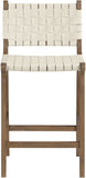 Entwine Vegan Leather Upholstered Counter Stool — 77030-C - Cream - 77030Cream-C alternate view 2