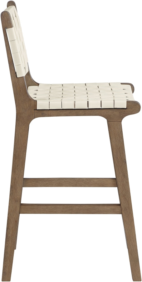 Entwine Vegan Leather Upholstered Counter Stool — 77030-C - Cream - 77030Cream-C alternate view 3