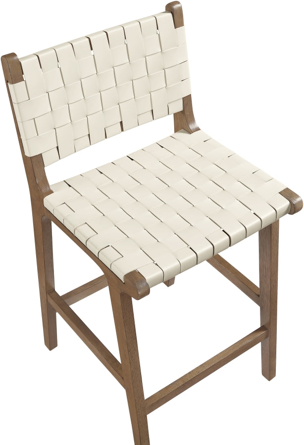Entwine Vegan Leather Upholstered Counter Stool — 77030-C - Cream - 77030Cream-C alternate view 5