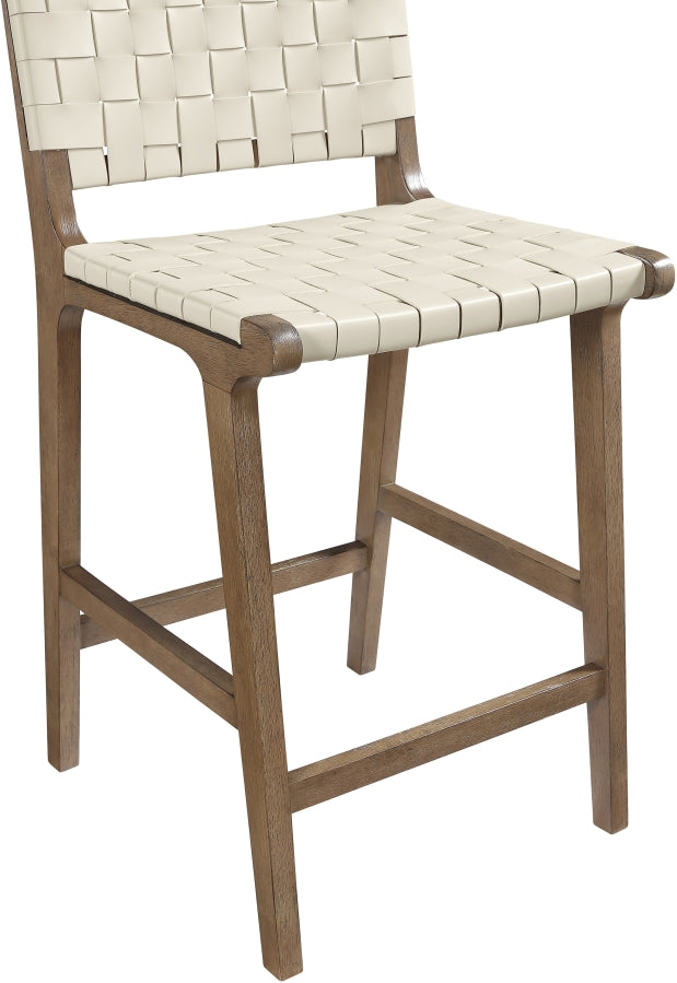 Entwine Vegan Leather Upholstered Counter Stool — 77030-C - Cream - 77030Cream-C alternate view 6