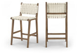 Entwine Vegan Leather Upholstered Counter Stool — 77030-C - Cream - 77030Cream-C Double Chair