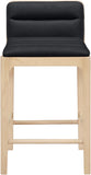 Ellis Cane And Vegan Leather Upholstered Counter Stool — 88060-C - Black - 88060Black-C alternate view 2