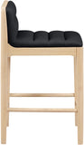 Ellis Cane And Vegan Leather Upholstered Counter Stool — 88060-C - Black - 88060Black-C alternate view 3