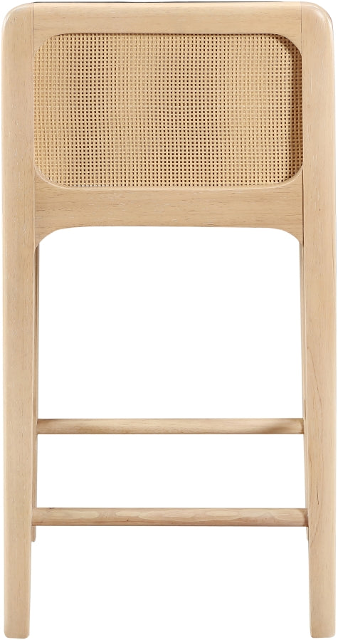 Ellis Cane And Vegan Leather Upholstered Counter Stool — 88060-C - Black - 88060Black-C alternate view 4