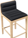 Ellis Cane And Vegan Leather Upholstered Counter Stool — 88060-C - Black - 88060Black-C alternate view 6
