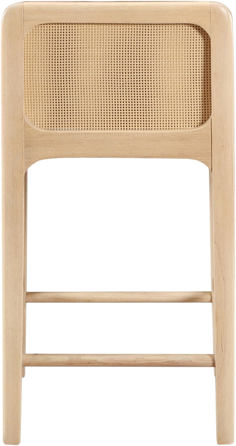 Ellis Cane And Vegan Leather Upholstered Counter Stool — 88060-C - Brown - 88060Brown-C alternate view 4