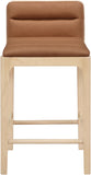 Ellis Cane And Vegan Leather Upholstered Counter Stool — 88060-C - Cognac - 88060Cognac-C alternate view 2