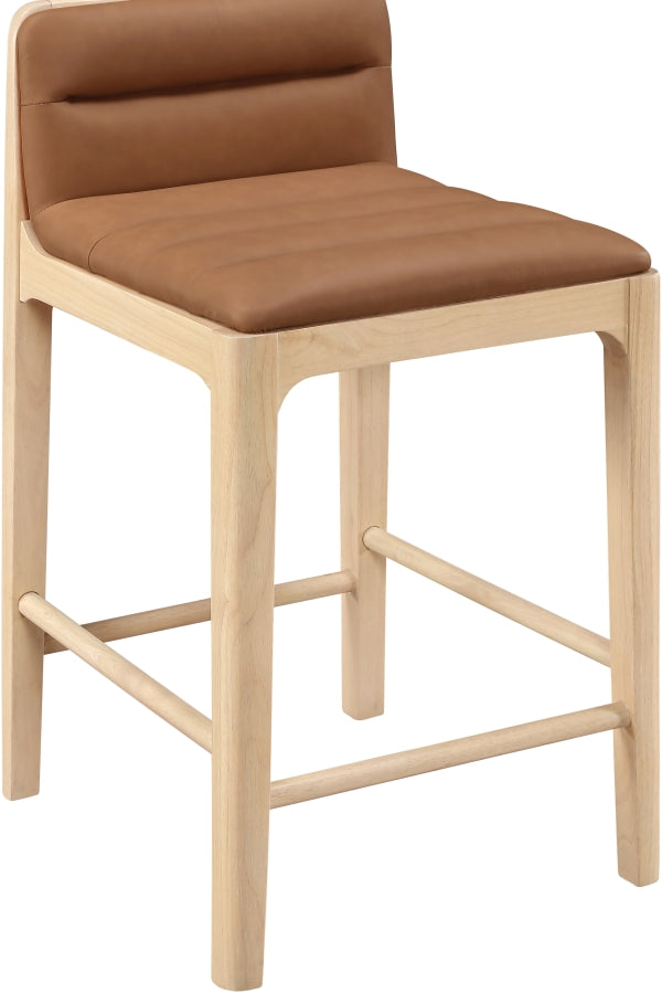 Ellis Cane And Vegan Leather Upholstered Counter Stool — 88060-C - Cognac - 88060Cognac-C alternate view 5
