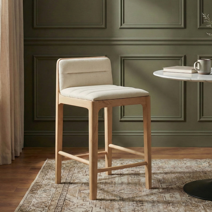 Ellis Cane And Vegan Leather Upholstered Counter Stool — 88060-C - Cream - 88060Cream-C alternate view 1