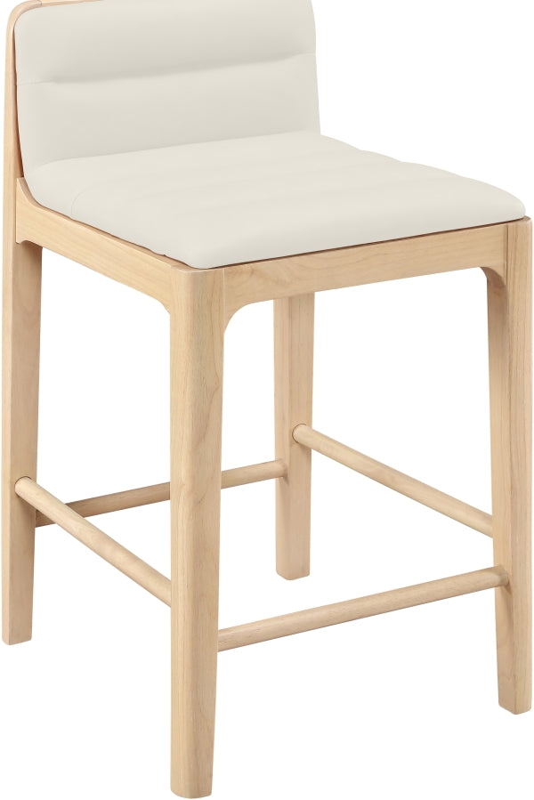 Ellis Cane And Vegan Leather Upholstered Counter Stool — 88060-C - Cream - 88060Cream-C alternate view 5
