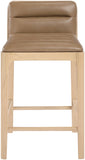 Ellis Cane And Vegan Leather Upholstered Counter Stool — 88060-C - Tan - 88060Tan-C alternate view 2