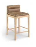 Ellis Cane And Vegan Leather Upholstered Counter Stool — 88060-C - Tan - 88060Tan-C