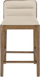 Ellis Cane And Vegan Leather Upholstered Counter Stool — 88063-C - Beige - 88063Beige-C alternate view 2