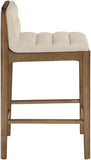 Ellis Cane And Vegan Leather Upholstered Counter Stool — 88063-C - Beige - 88063Beige-C alternate view 3