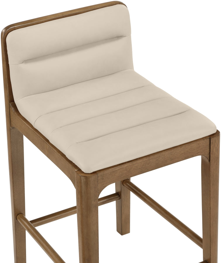 Ellis Cane And Vegan Leather Upholstered Counter Stool — 88063-C - Beige - 88063Beige-C alternate view 6