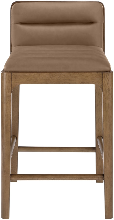Ellis Cane And Vegan Leather Upholstered Counter Stool — 88063-C - Brown - 88063Brown-C alternate view 2