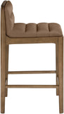 Ellis Cane And Vegan Leather Upholstered Counter Stool — 88063-C - Brown - 88063Brown-C alternate view 3