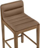 Ellis Cane And Vegan Leather Upholstered Counter Stool — 88063-C - Brown - 88063Brown-C alternate view 6