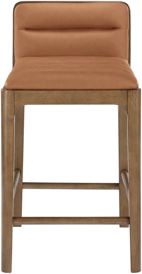 Ellis Cane And Vegan Leather Upholstered Counter Stool — 88063-C - Cognac - 88063Cognac-C alternate view 2