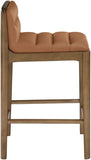 Ellis Cane And Vegan Leather Upholstered Counter Stool — 88063-C - Cognac - 88063Cognac-C alternate view 3