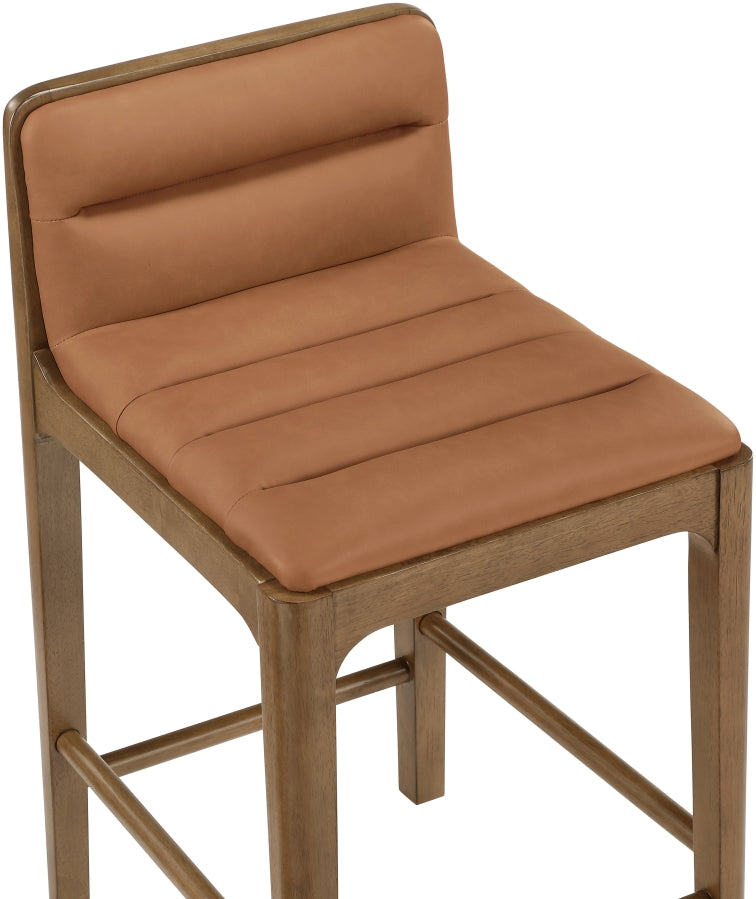 Ellis Cane And Vegan Leather Upholstered Counter Stool — 88063-C - Cognac - 88063Cognac-C alternate view 6