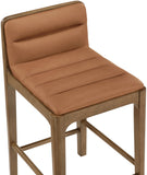 Ellis Cane And Vegan Leather Upholstered Counter Stool — 88063-C - Cognac - 88063Cognac-C alternate view 6