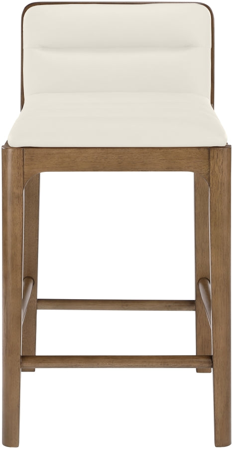 Ellis Cane And Vegan Leather Upholstered Counter Stool — 88063-C - Cream - 88063Cream-C alternate view 2