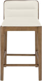 Ellis Cane And Vegan Leather Upholstered Counter Stool — 88063-C - Cream - 88063Cream-C alternate view 2