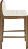 Ellis Cane And Vegan Leather Upholstered Counter Stool — 88063-C - Cream - 88063Cream-C alternate view 3