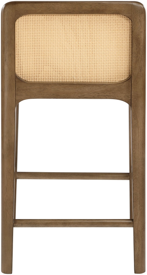Ellis Cane And Vegan Leather Upholstered Counter Stool — 88063-C - Cream - 88063Cream-C alternate view 4