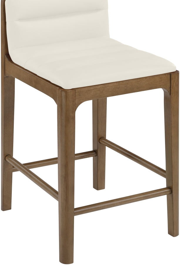 Ellis Cane And Vegan Leather Upholstered Counter Stool — 88063-C - Cream - 88063Cream-C alternate view 5