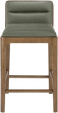 Ellis Cane And Vegan Leather Upholstered Counter Stool — 88063-C - Green - 88063Green-C alternate view 2