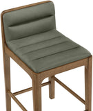 Ellis Cane And Vegan Leather Upholstered Counter Stool — 88063-C - Green - 88063Green-C alternate view 6